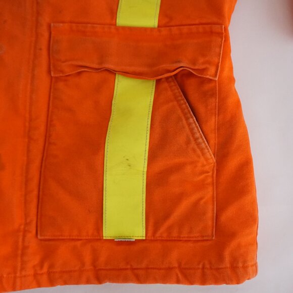 Ago Orange Yellow Insulated Quilt Lined Two-Piece Overalls And Jacket M (44) - Picture 6 of 16